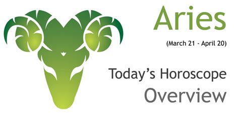 Aries Daily Horoscope Today (Mar 21 .